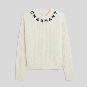 NEW never worn NWT Clare V x Monoprix Charmant Sweater White Cream size medium M